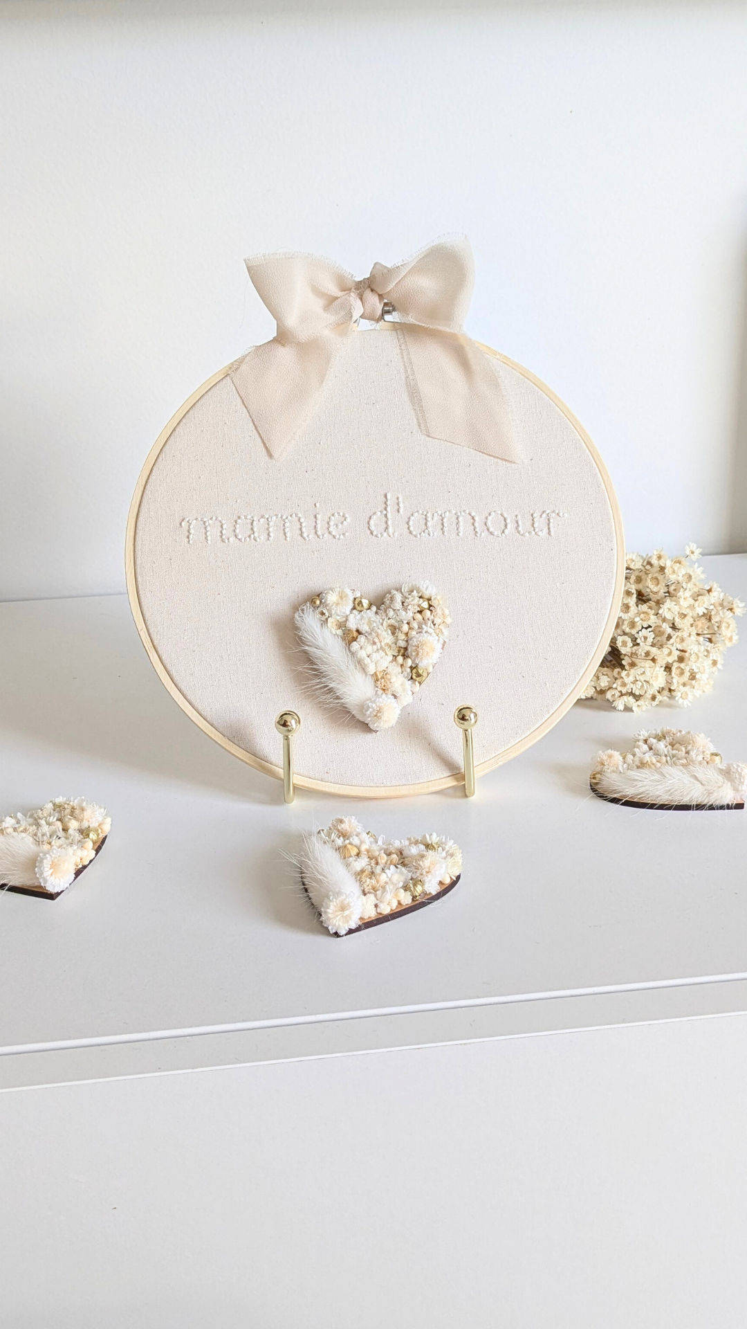 Tambour brodé Mamie d'amour • Future mamie • Fête des mamies