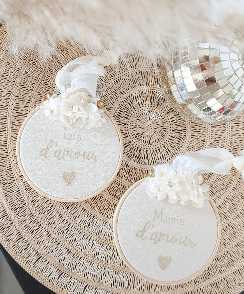 Mini tambourin "Déclaration d'amour"