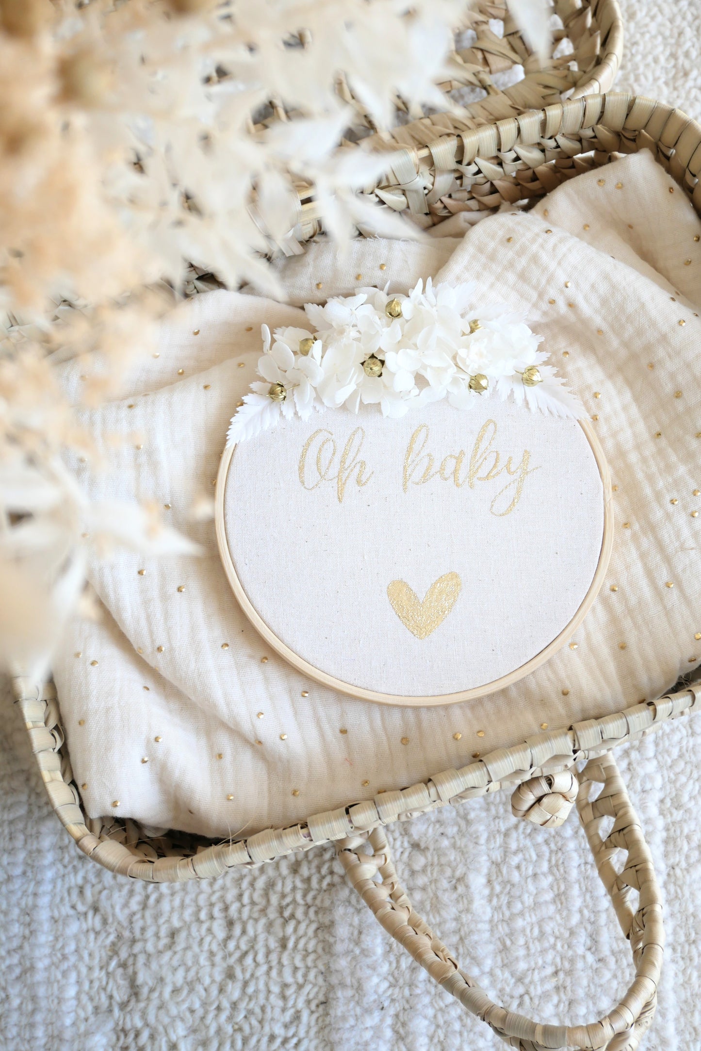 Tambour Oh baby | Décoration baby shower | Annonce grossesse