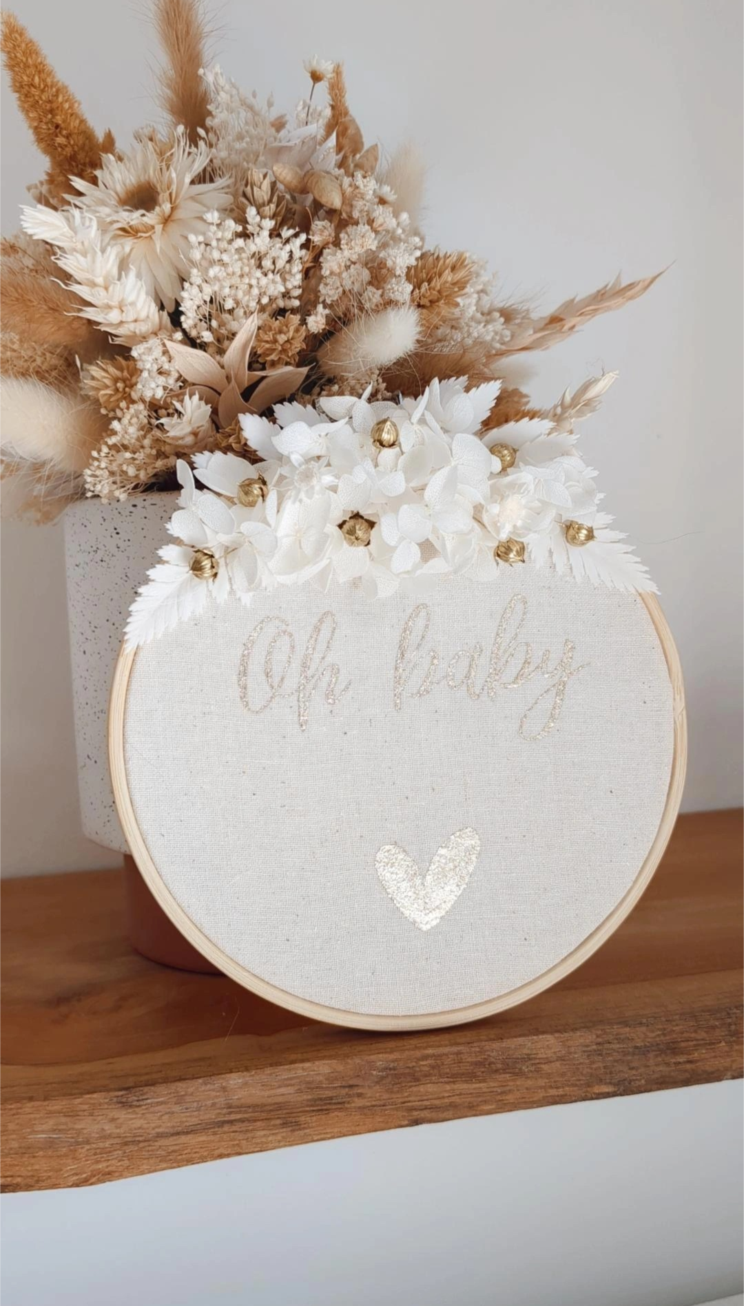 Tambour Oh baby | Décoration baby shower | Annonce grossesse