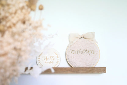 Collection douceur absolue • Tambour décoratif avec mots doux