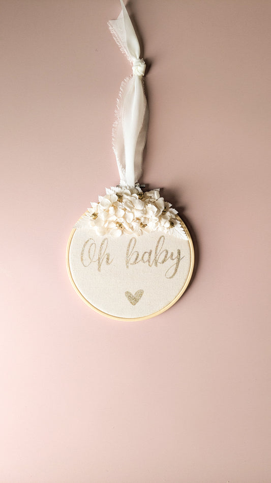 Tambour Oh baby | Décoration baby shower | Annonce grossesse