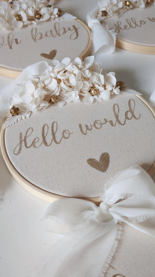 Tambour Hello World | Annonce naissance | Cadeau baby shower