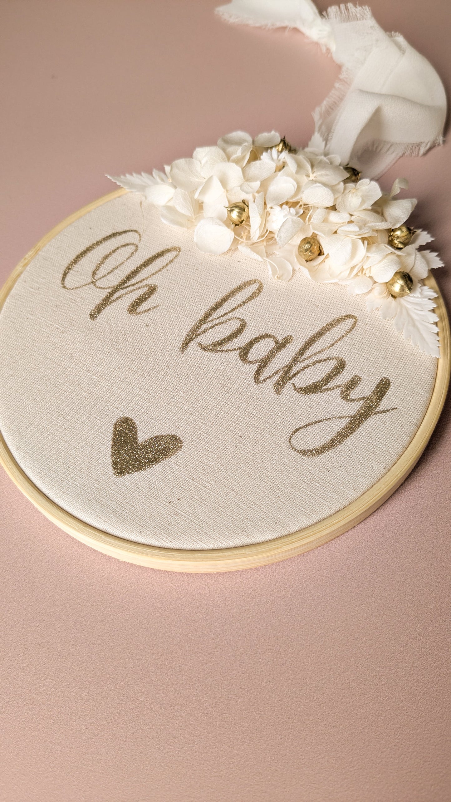 Tambour Oh baby | Décoration baby shower | Annonce grossesse