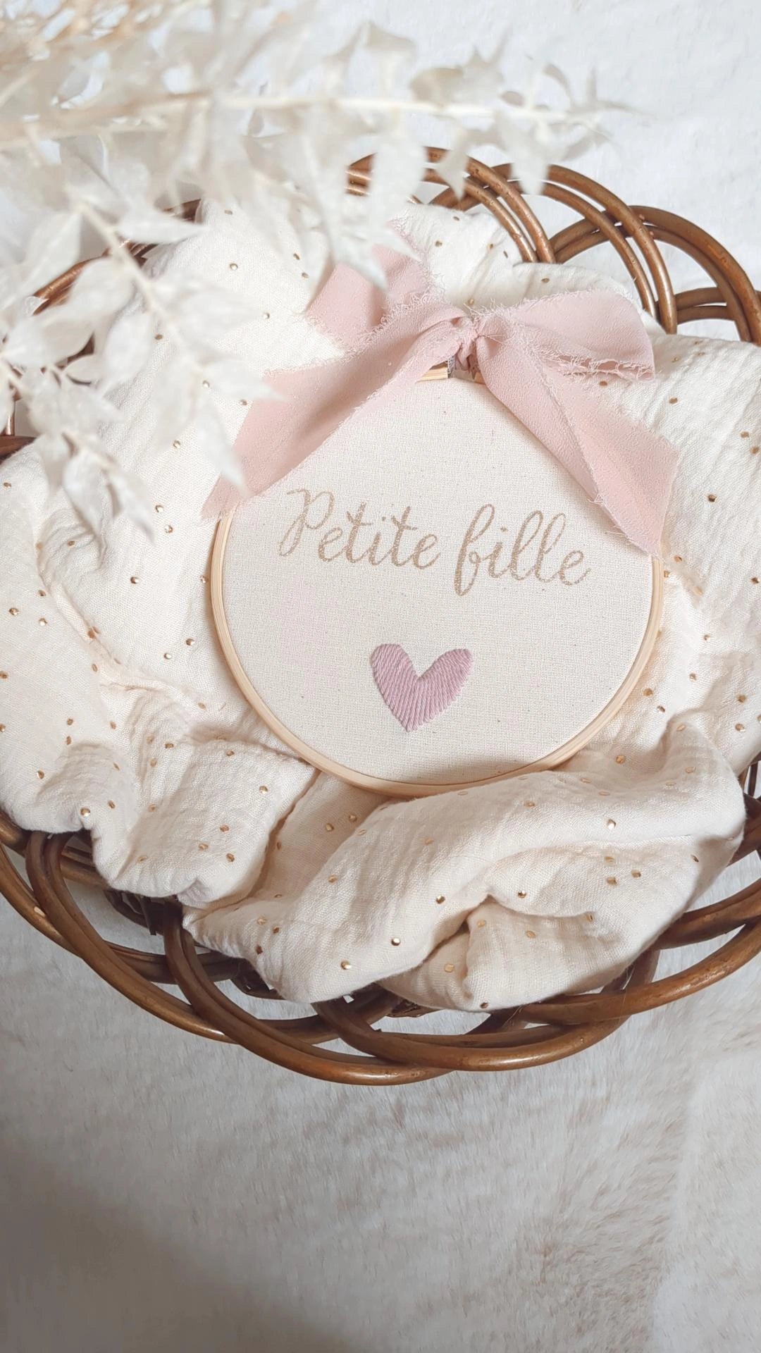 Tambourin Gender Reveal • Déco chambre bébé • Annonce sexe de bébé