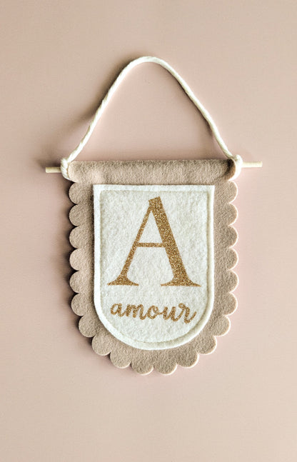 Mini fanion en feutrine personnalisable