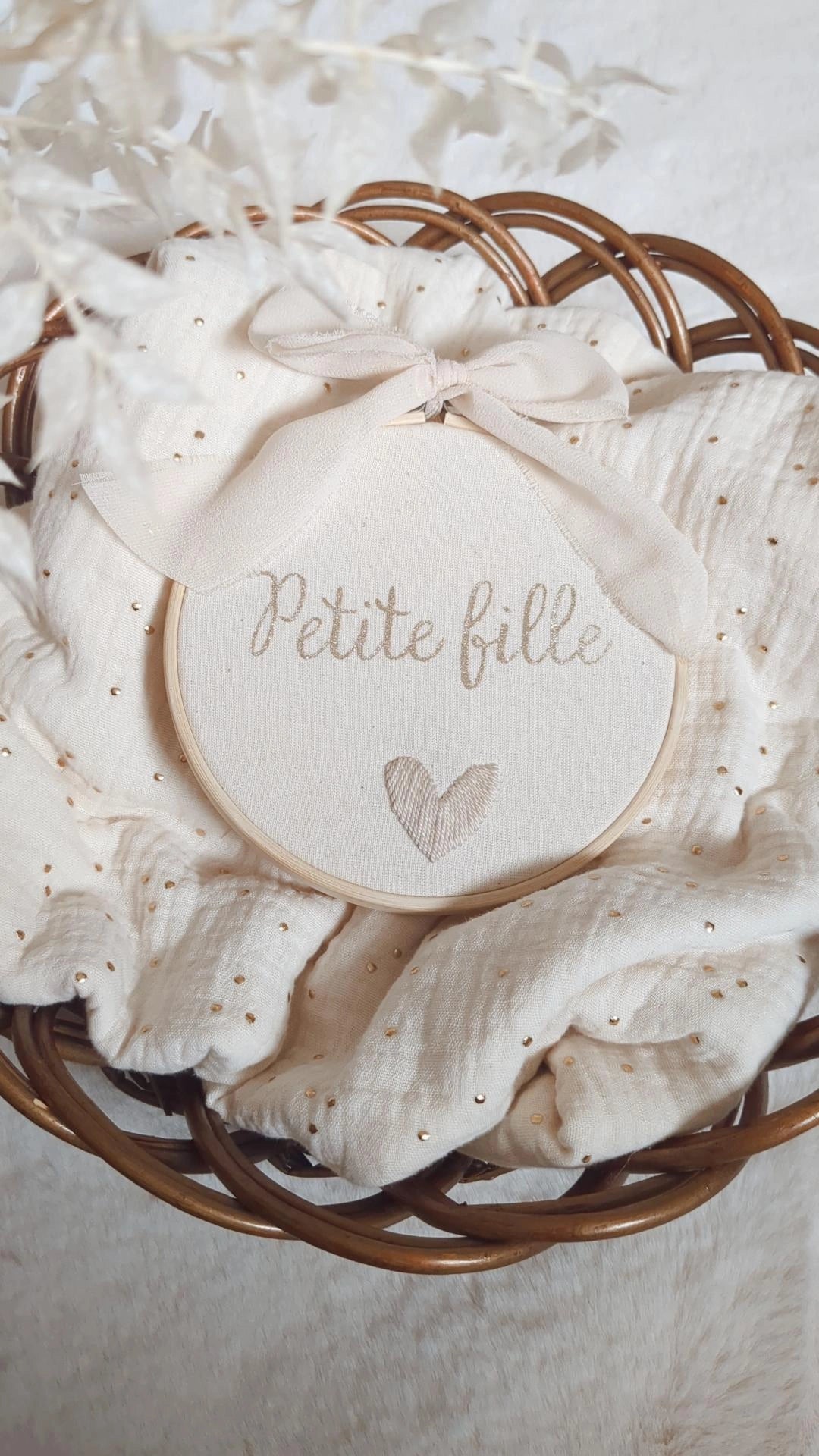 Tambourin Gender Reveal • Déco chambre bébé • Annonce sexe de bébé