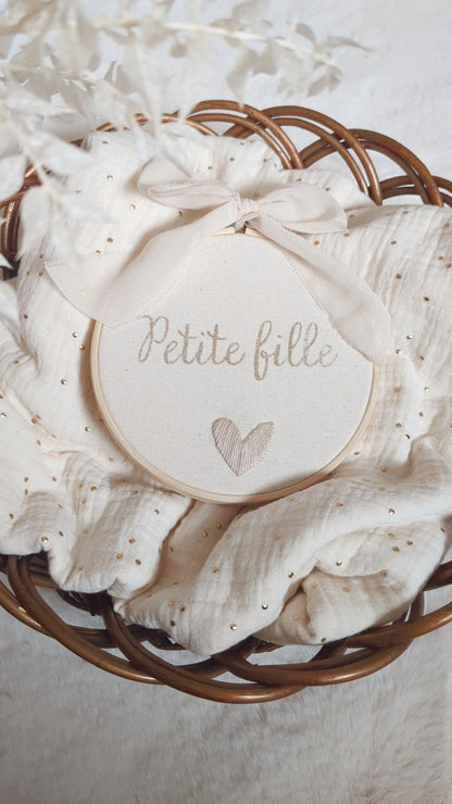 Tambourin Gender Reveal • Déco chambre bébé • Annonce sexe de bébé