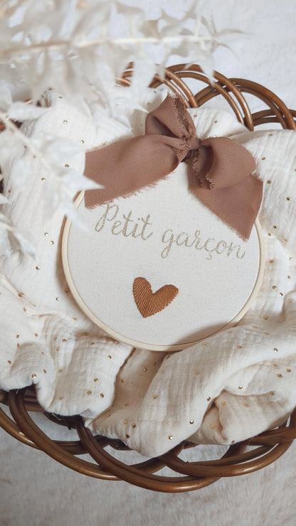 Tambourin Gender Reveal • Déco chambre bébé • Annonce sexe de bébé