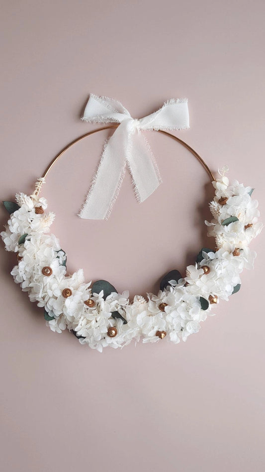 Couronne de Noël fleurie